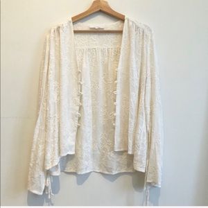 Floral embroidered cardigan/blouse